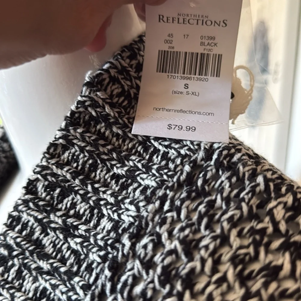 NWt northern reflections size small Women's Black and White Knit Sweater - Picture 4 of 4